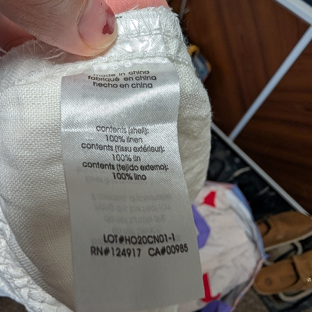We Wore What 100% Linen Off Shoulder Romper White L/G Pockets - Picture 2 of 9